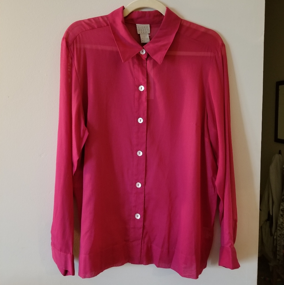 Sigrid olsen sport sheer button down